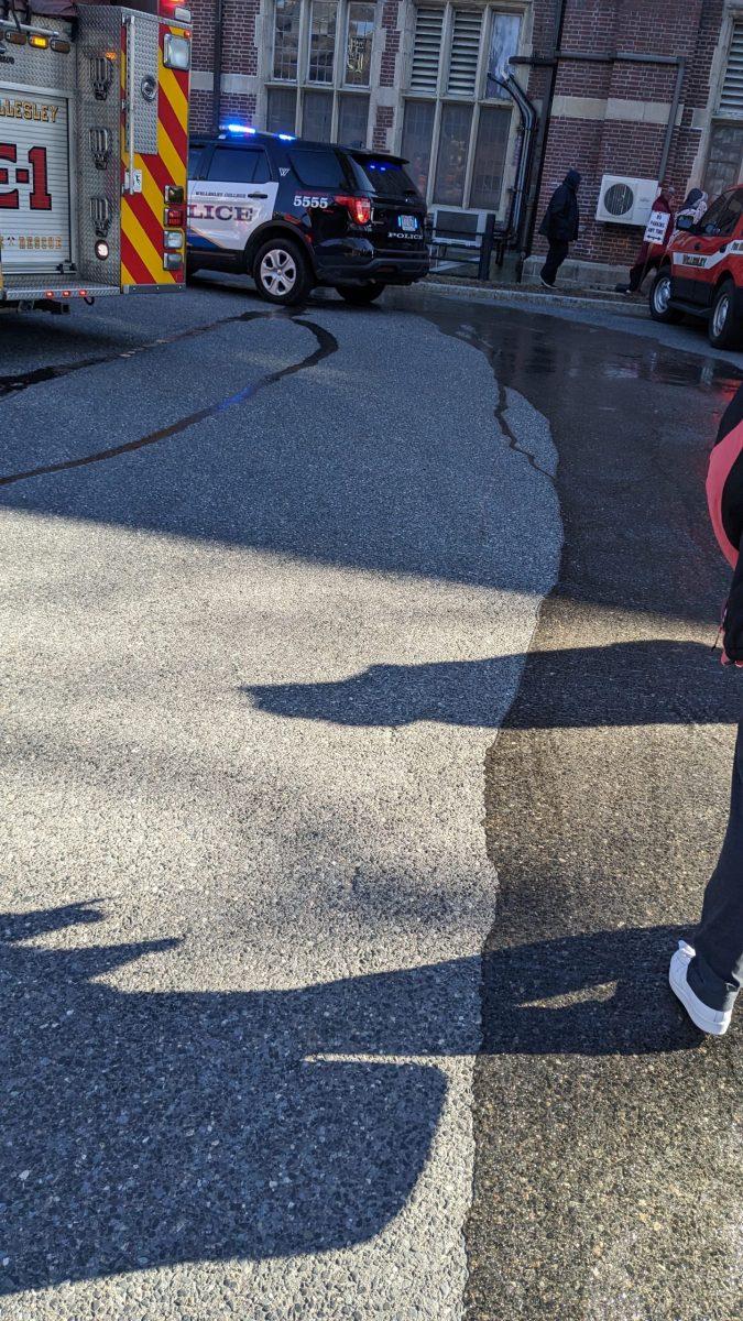 Pipe bursts in the Claflin loading dock.
Photo Courtesy of Iris Martinez