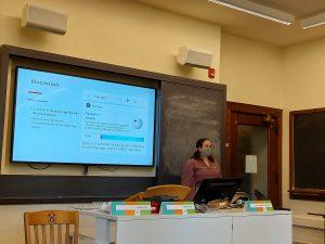 Image of Lillie Godinez presenting the Tanner