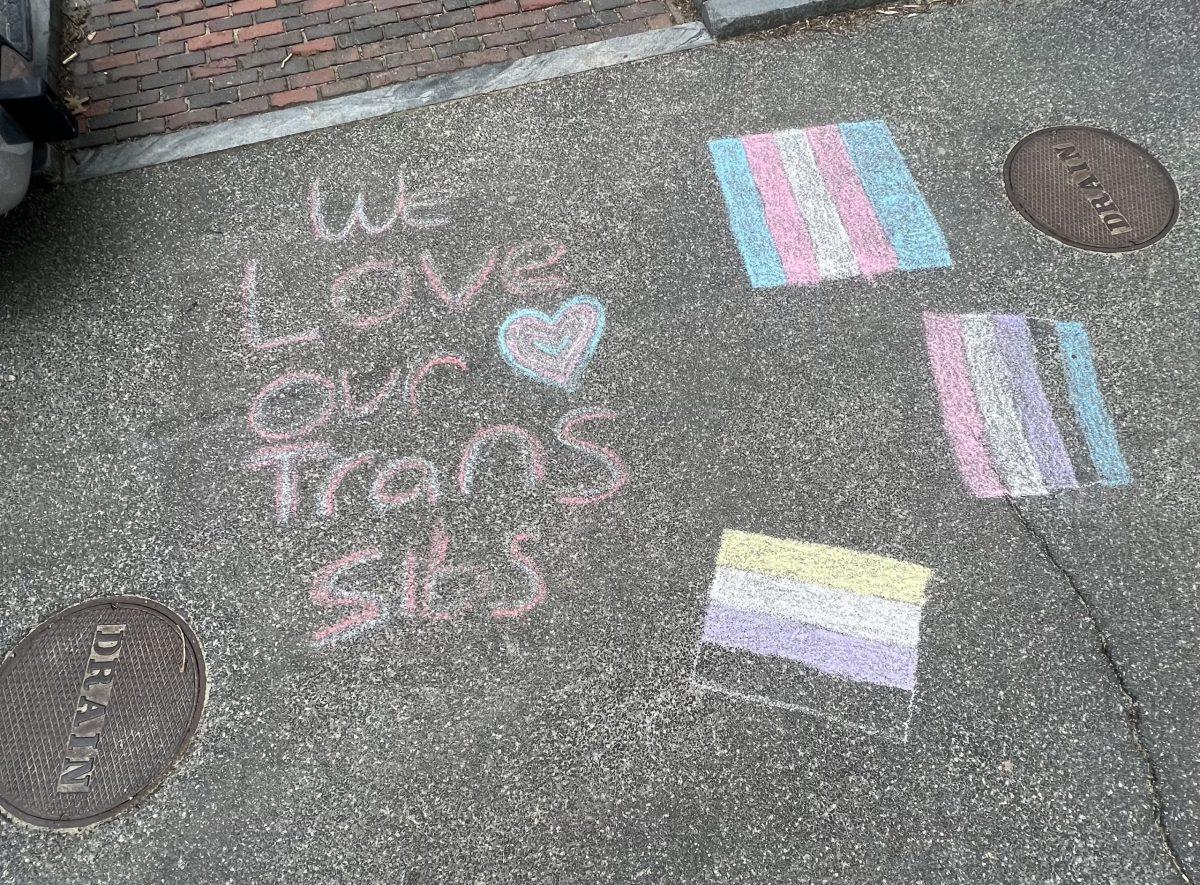 Students show support for trans and nonbinary students around campus.
Photo Courtesy of Sofia Diaz